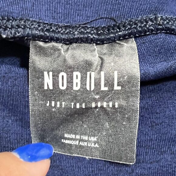 NOBULL Shorts Womens XS Navy Blue Just The Works High Rise Compression Made USA - Picture 6 of 12